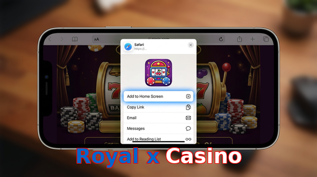 Game list for Royal X Casino ios section