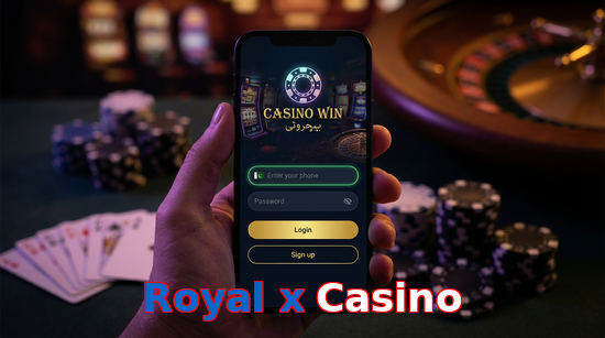 Main screen of Royal X Casino login page for PK players